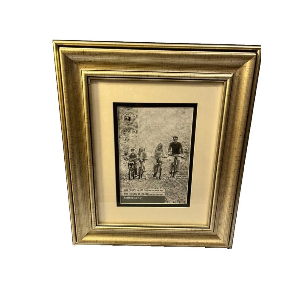 Expressions Picture frame 8X10 with 5x7 inlay Pewter